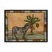 Trademark Fine Art Zebra and Palm Tree Canvas Art by Robin Betterley