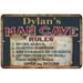 Dylan s Man Cave Rules Chic Rustic Green Sign Home 8x12 Metal 108120049160