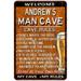 ANDREW S Man Cave Rules Rusty Sign Garage Decor 8x12 108120051243