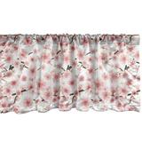 Ambesonne Cherry Blossom Window Valance Sakura 3D Design 54 X 12 Dark Taupe and Rose