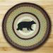 Earth Rugs 66-395CB Round Patch Rug- Cabin Bear