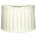 Royal Designs 18 Shallow Drum English Box Pleat Lamp Shade White