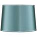 Springcrest Soft Teal Medium Drum Lamp Shade 14 Top x 16 Bottom x 11 High x 11 Slant (Spider) Replacement with Harp