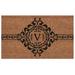 Calloway Mills Garbo Monogram Outdoor Doormat Extra-thick 18 x 30 (Letter V)