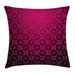 Magenta Decor Throw Pillow Cushion Cover Medieval Style Endless Bound Square Shaped Stripe Middle Age Damask Motif Decorative Square Accent Pillow Case 16 X 16 Inches Reddish Purple by Ambesonne