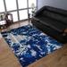 Rugsotic Carpets Hand Knotted Abstract Silk Floor Area Rug For Living Room Bedroom Blue Beige 6 x9