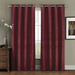 Prairie Blackout Weave Embossed Grommet Curtains Panels Leafy designs Embossed (Single) - 52x96 - Burgundy