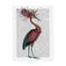Trademark Fine Art Crowed Marsala Heron Canvas Art by Fab Funky