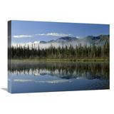 18 x 24 in. Boreal Forest Along Lake Edge Nutzotin Mountains Alaska Art Print - Tim Fitzharris