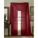 Qutain Linen Solid Viole Sheer Curtain Window Panel Drapes 55 x 84 inch - Burgundy