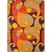 Joy Carpets 1531B-02 Kid Essentials Jazzy Rectangle Teen Area Rugs 02 Orange & Purple - 3 ft. 10 in. x 5 ft. 4 in.