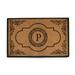 A1HC X-Large Abrilina 36 X 72 Entry Coir Double Doormat Monogrammed - P