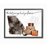 The Stupell Home Decor Collection North Carolina State The Best Journeys Lead You Home Fashion Shoes and Luggage Illustration Canvas Wall Art