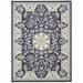 Unique Loom Newcastle Narenj Rug Navy Blue/Beige 10 x 13 1 Rectangle Floral Traditional Perfect For Living Room Bed Room Dining Room Office