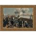 Bombardment of Bomarsund 24x18 Gold Ornate Wood Framed Canvas Art by William Simpson