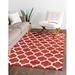 Unique Loom Philadelphia Trellis Rug Dark Terracotta/Beige 8 x 11 Rectangle Geometric Contemporary Perfect For Living Room Bed Room Dining Room Office