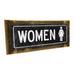Framed Black Women 4 x12 Metal Sign Wall DÃ©cor for Bath and Laundry