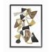 Stupell Industries Abstract Black Gold Brown Shape Design Graphic Art Black Framed Art Print Wall Art 11x14 by Jennifer Goldberger