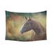 GCKG Portrait Vintage Color Galaxy Brown Horse Tapestry Wall Hanging Wildlife Safari Animal Wall Decor Art for Living Room Bedroom Dorm Cotton Linen Decoration 80 x 60 Inches