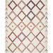 SAFAVIEH Bellagio Delicia Geometric Diamonds Wool Area Rug Ivory/Multi 8 x 10