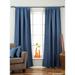 Lined-Blue Tab Top Matka Raw Silk Curtain / Drape - 60W x 120L - Piece