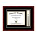 Single Diploma Frame with Tassel and Double Matting for 15 x 12 Tall Diploma with Black 3/4 Frame