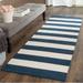 SAFAVIEH Montauk Saranna Striped Cotton Runner Rug Navy/Ivory 2 3 x 6