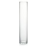 WGV Clear Cylinder Glass Vase 3 Wide x 16 Height Good quality Heavy Weighted Base - 1 Pc