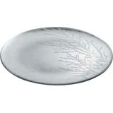 Majestic Gifts E63115-D 6 in. Les Arbres Glass Plate Hand Painted Silver