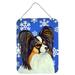 Carolines Treasures LH9300DS1216 Papillon Winter Snowflakes Holiday Wall or Door Hanging Prints 12x16 multicolor