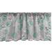 Philodendron Window Valance Continuous Cartoon Style Pattern of Flamingos and Exotic Leaves Curtain Valance for Kitchen Bedroom Decor with Rod Pocket 54 X 12 Grey Multicolor by Ambesonne