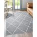 Unique Loom Diamond Decatur Rug Dark Gray/Ivory 2 2 x 3 1 Rectangle Textured Trellis Traditional Flatweave Perfect For Living Room Bed Room Dining Room Office