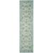 SAFAVIEH Valencia Cionadogh Floral Bordered Runner Rug Light Blue/Turquoise 2 3 x 12