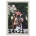 14x21 Frame White Wash Picture Frame - Complete Modern Photo Frame Includes UV Acrylic Shatter
