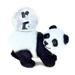 Puzzled Panda Bear and Cub Snow Globe (45mm) - 3.8 inch