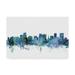 Trademark Fine Art Orlando Florida Blue Teal Skyline Canvas Art by Michael Tompsett