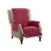 Collections Etc Reversible Quilted Furniture Protector Cover Burgundy/Taupe Recliner