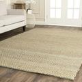 SAFAVIEH Natural Fiber Braxton Braided Jute Area Rug Natural/Green 10 x 14