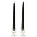 3 Pairs Taper Candles Unscented 8 Inch Black Tapers .88 in. diameter x 8 in. tall
