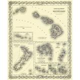 Hawaii - Colton 1856 - 23 x 28.19 - Matte Canvas