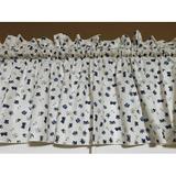 cotton butterflies window valance 58 wide blue