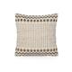 Melisa Boho Cotton Pillow Cover Taupe and White
