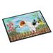 Carolines Treasures CK1212JMAT Fox Terrier Spring Door Mat Indoor Rug or Outdoor Welcome Mat 24x36 Doormat 36 L x