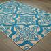 Style Haven Cara Mixed Pile Ornate Floral Medallions Indoor/ Outdoor Area Rug Blue/Sand 1 10 x 3 3 2 x 3 Accent Outdoor Indoor Entryway