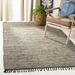 SAFAVIEH Vintage Leather Zharko Solid Braided Fringe Area Rug Grey 5 x 8