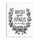 Stupell Industries Wash Your Hands Seriously Elegant Bathroom Word Design Wall Plaque by Lettered and Lined