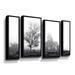 Artwall Less is More 4 Piece Floater Framed Canvas Staggered Set by Martin Podt