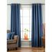 Blue Ring Top Matka Raw Silk Curtain / Drape - 43W x 108L - Piece