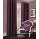 Artistic Fashionista* New Super Soft Solar Thermal Insulated BLACKOUT Eyelet Ring Top Curtains with TieBacks - Energy Saving Curtains (Aubergine, 66x90 Inches)