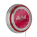 Leinenkugel s 14 Inch Chrome Double Ring Neon Clock